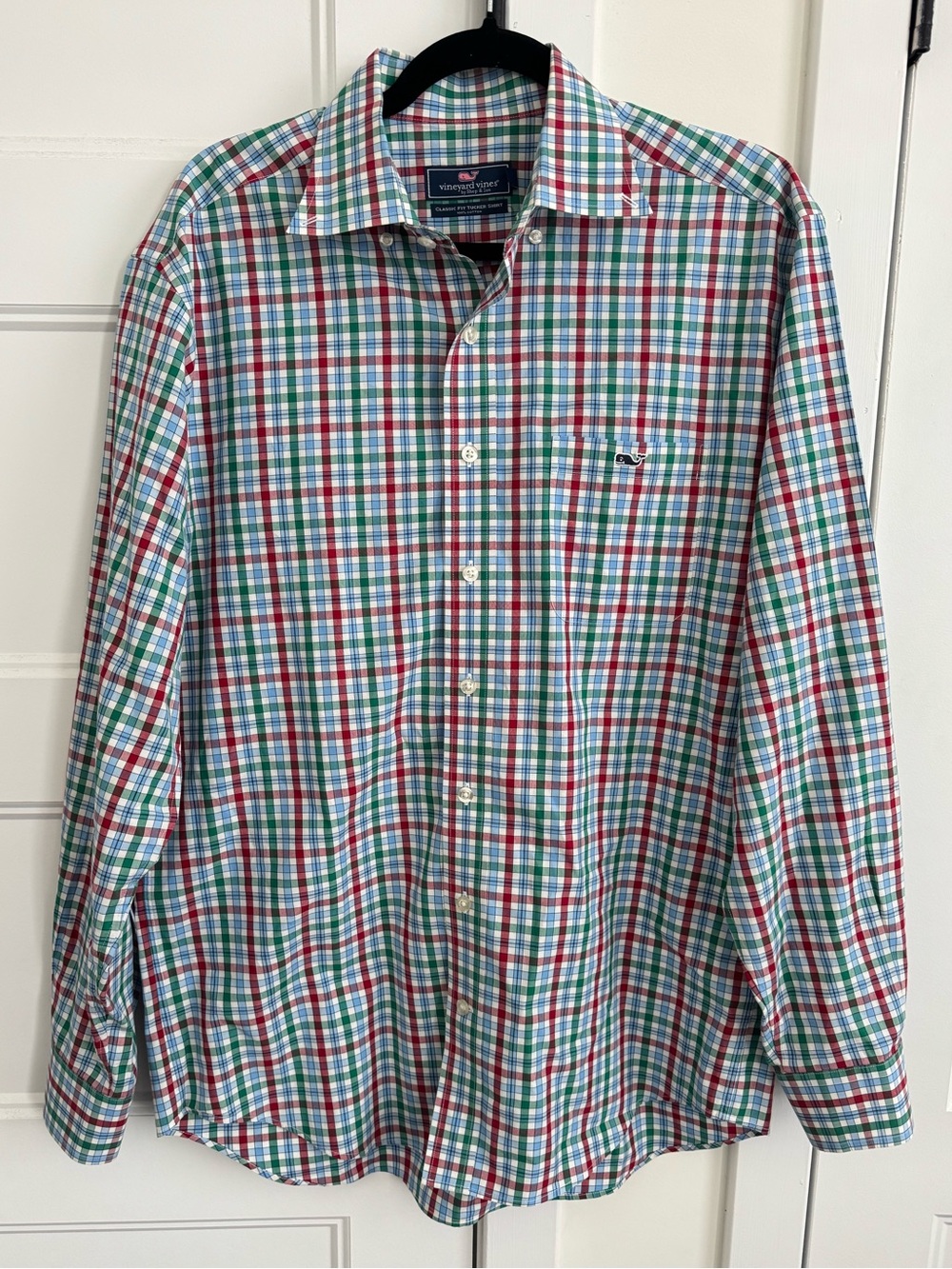 Vineyard Vines Classic Fit Tucker L/S Men’s Button Down Tattersall Plaid Shirt